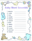 baby word scramble game